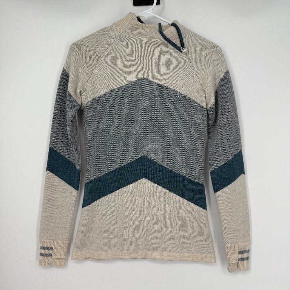 Smartwool Sweater Mock Neck Ski Outdoor Hike Wool Minimalist Women Size S